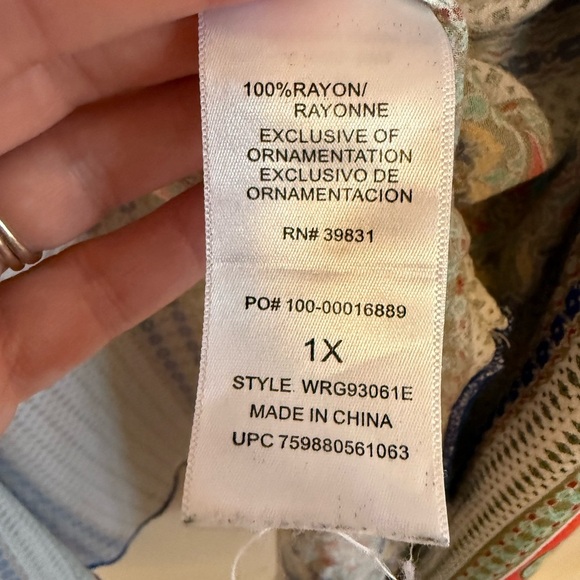 Democracy Multicolor Patterned Duster Sz. 1X - Picture 7 of 7